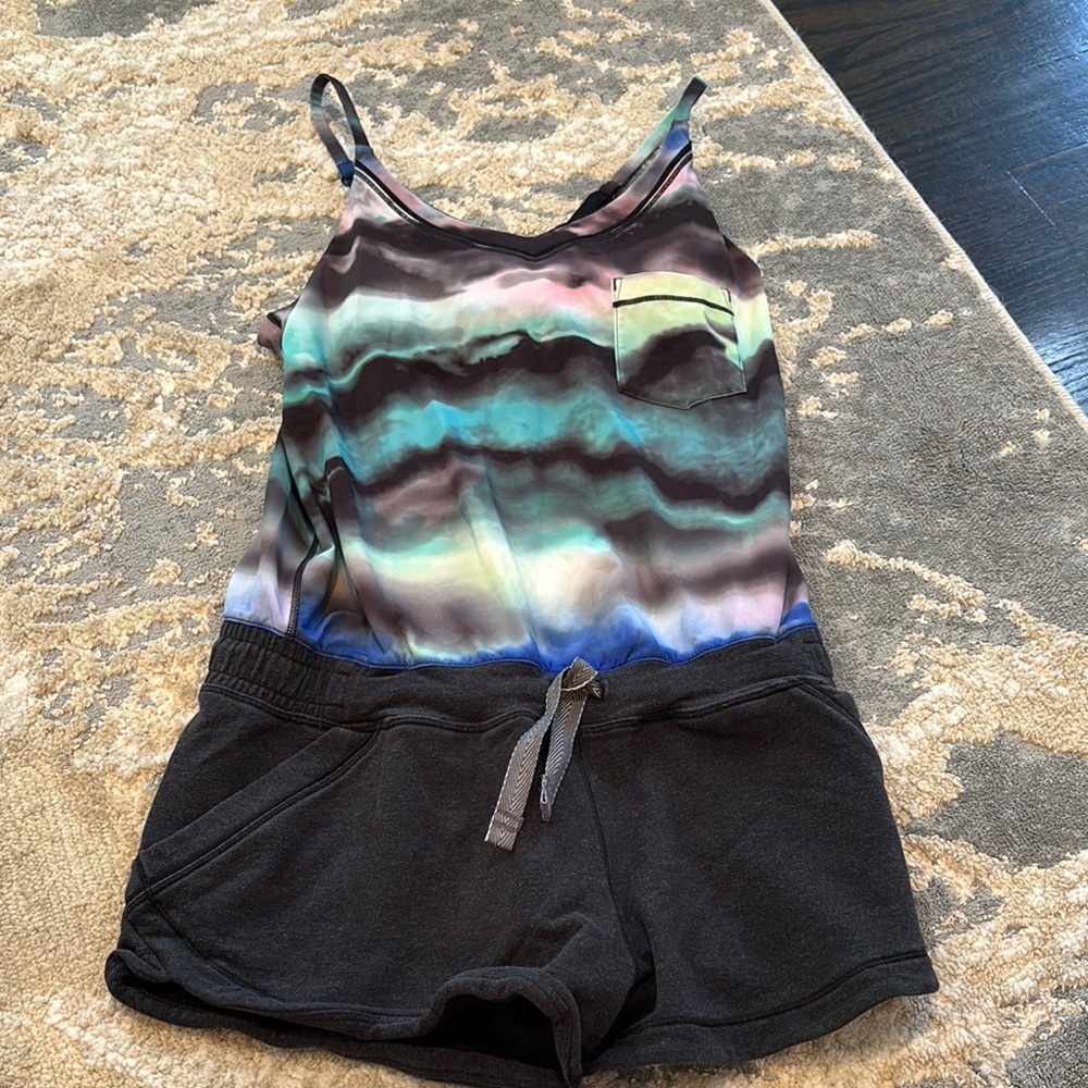 Ivivva Kids Tie-Dye Romper with Black Shorts